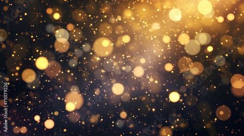 Light abstract glowing bokeh highlights. Light bokeh effect isolated on transparent background. The Christmas background shines from the dust. Christmas concept for design and illustrations © Orxan
