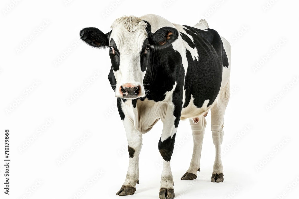 5-year-old Holstein cow on white background. 5-year-old Holstein cow on white background.