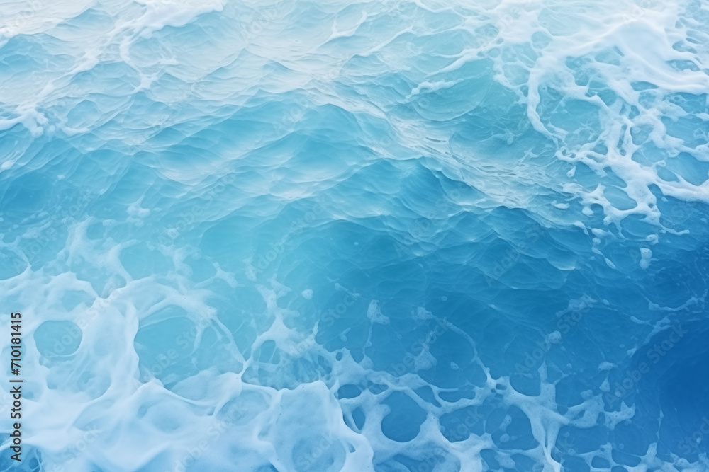 Abstract blue sea water with white foam for background, nature background concept 