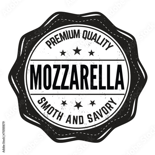 Mozzarella grunge rubber stamp