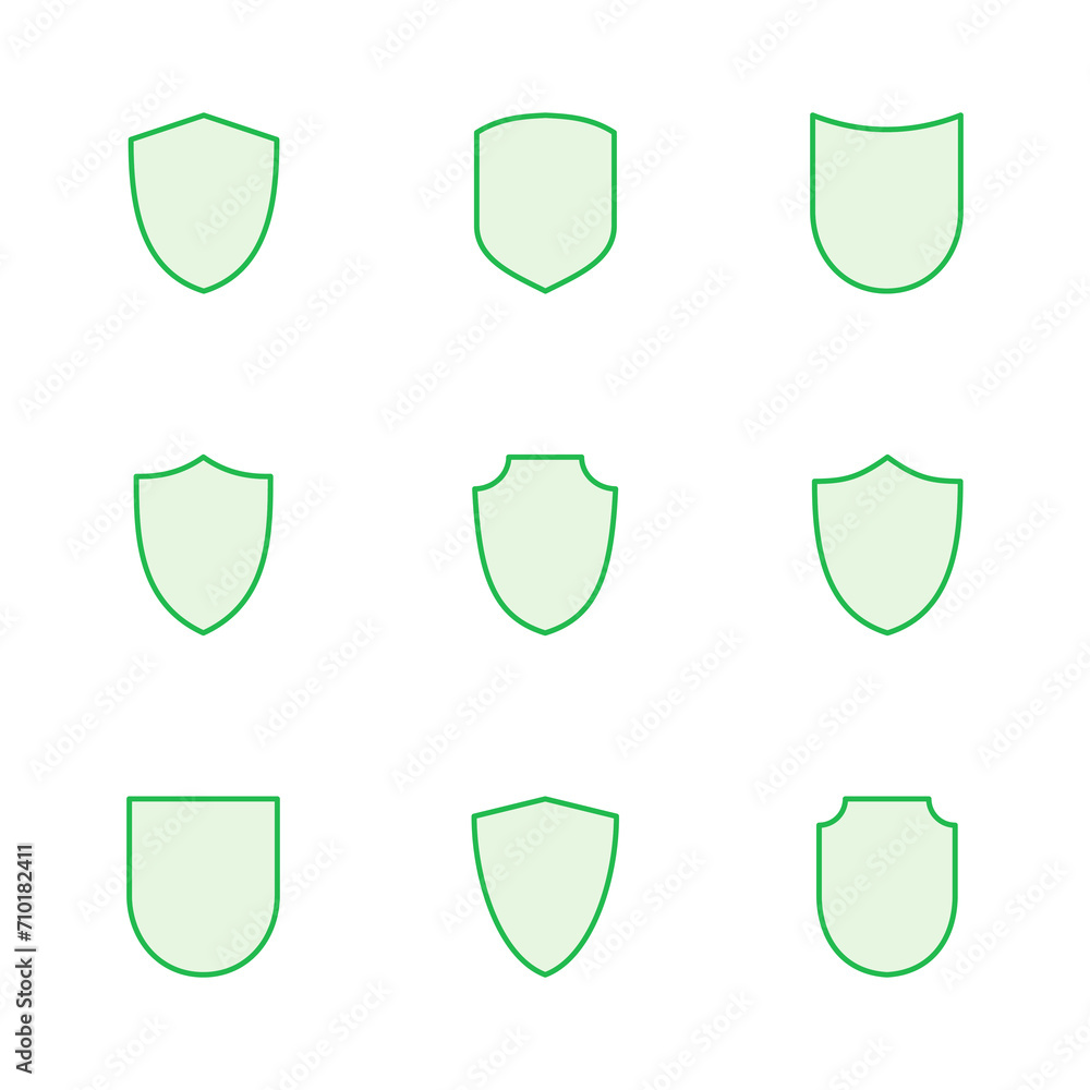 Shield icon set. Protection icon vector. Security vector icon Shield icon set. Protection icon vector. Security vector icon