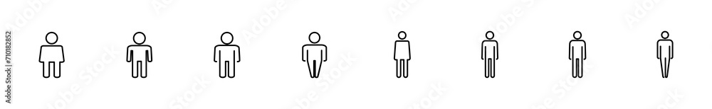 Man icon set. male icon vector. human symbol Man icon set. male icon vector. human symbol