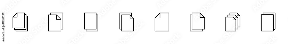 Document icon set. Paper icon. File Icon Document icon set. Paper icon. File Icon