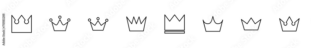 Crown icon set. crown vector icon Crown icon set. crown vector icon