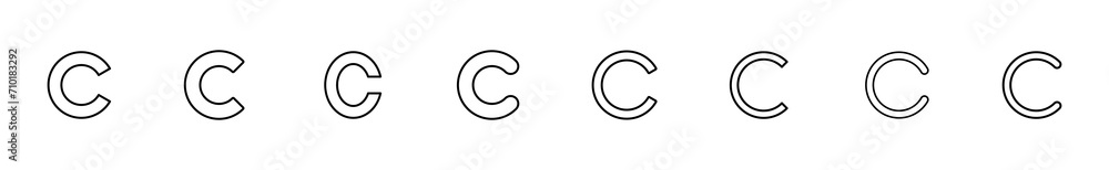 Copyright icon set. copyright symbols Copyright icon set. copyright symbols