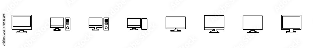Computer icon set. computer monitor icon vector. Computer icon set. computer monitor icon vector.