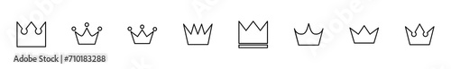 Crown icon set. crown vector icon