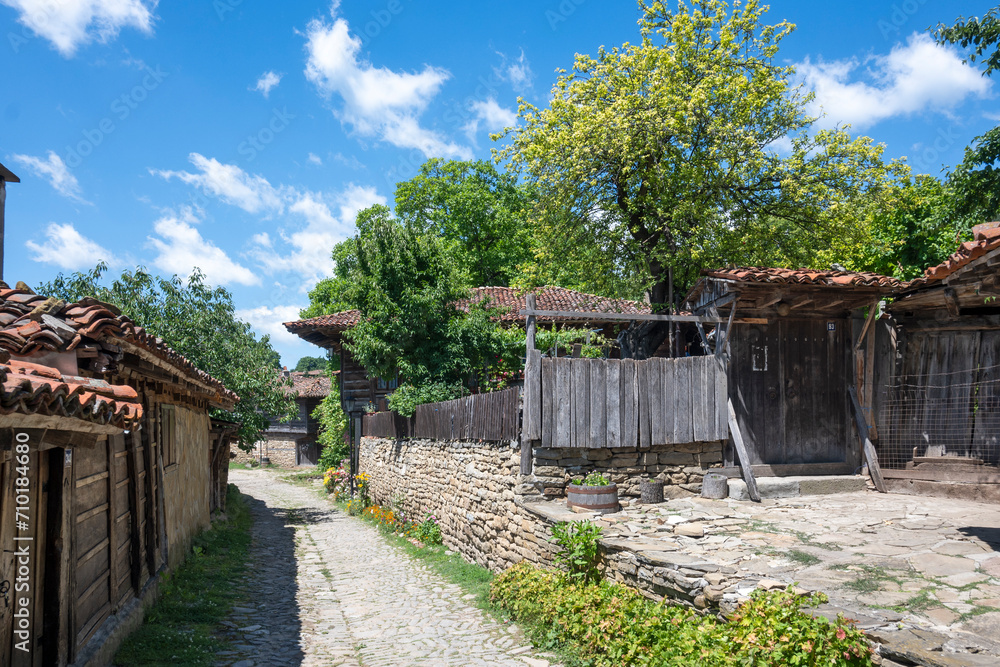 Village of Zheravna with nineteenth century houses, Bulgaria Village of Zheravna with nineteenth century houses, Bulgaria