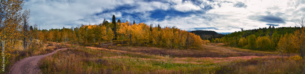 Timpanogos back Willow Hollow Ridge, Pine Hollow Trail hiking trail view Wasatch Rocky Mountains, Utah.