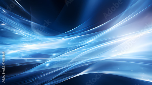 Simple and modern white and blue abstract digital art background with light flare effects