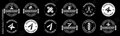 Barbershop logo design vector, editable and resizable EPS 10