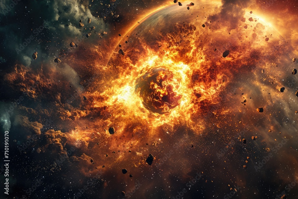 Obraz premium explosion in outer space