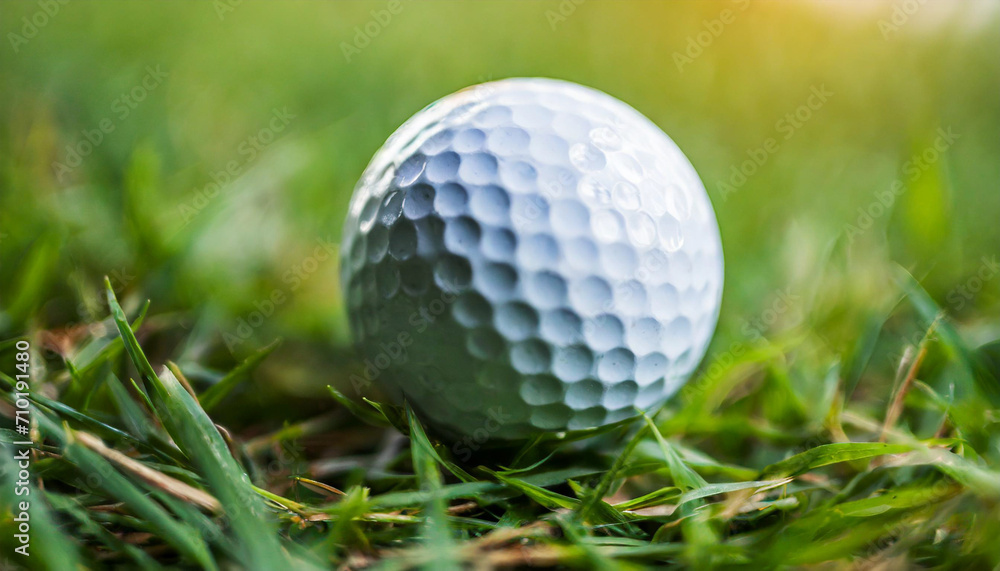 golf ball on pristine green grass, epitomizing precision and excellence in the sport of golf golf ball on pristine green grass, epitomizing precision and excellence in the sport of golf