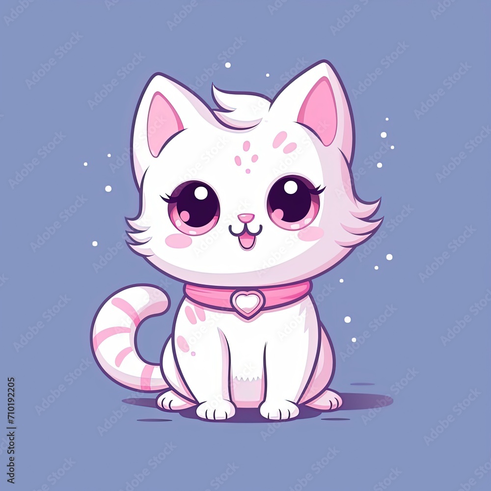 Cute cat cartoon pastel colors Cute cat cartoon pastel colors