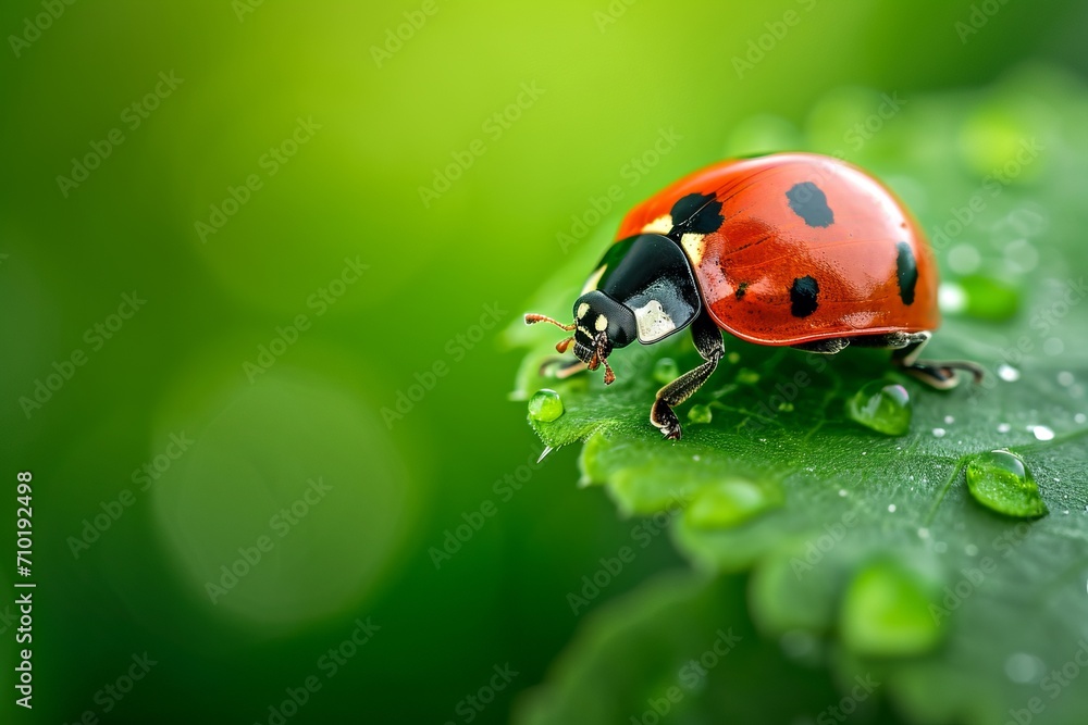 Close-up of a ladybug on a leaf Close-up of a ladybug on a leaf