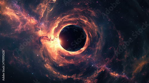 Black hole in deep space galaxy cosmos