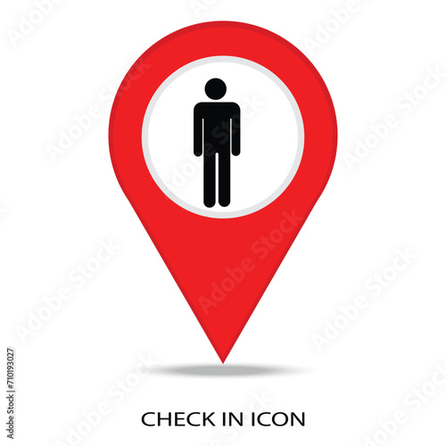 Location pin icon vector Loaction check-in icon