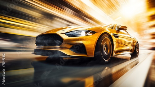 Dynamic blurred bokeh with racing visuals and car parts for an automotive themed background