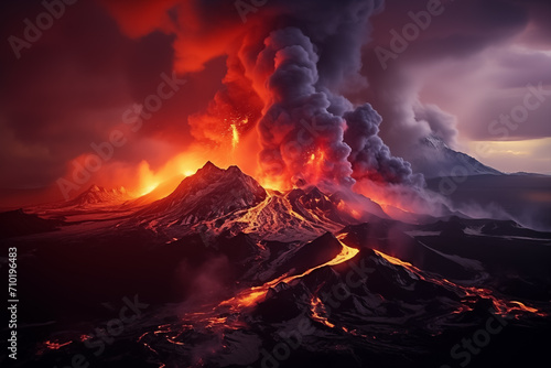 Volcanic eruption in Iceland photo
