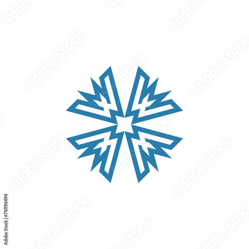 snowflake isolated on white background