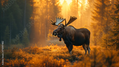 Moose in the forest © akarawit