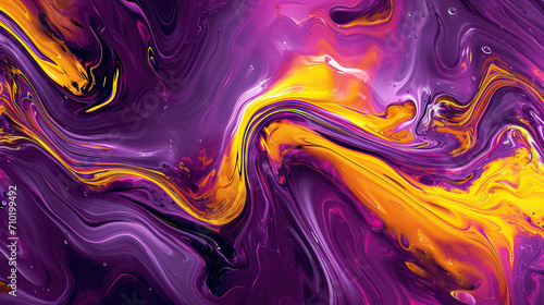 Innovation and Creativity: An abstract background with swirling patterns in bold colors like purple and yellow, representing creativity and innovation
