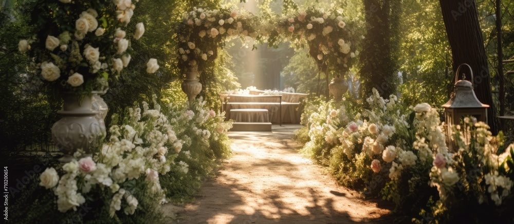 Outdoor pathway at a ceremony away
