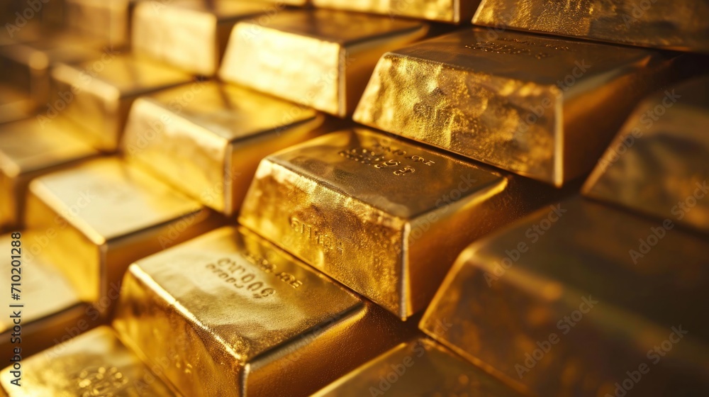 Stack of Gold Bars Precious Bullion Stacked in a Pile Generative AI Stack of Gold Bars Precious Bullion Stacked in a Pile Generative AI
