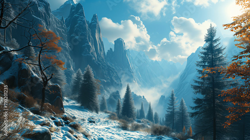 Winterzauber im Bergtal. photo