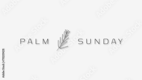 Palm Sunday elegant and minimalist doodle style for spirituality vector design element