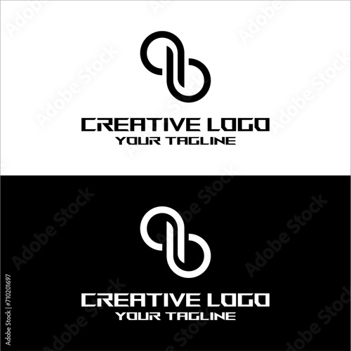 creative letter logo ab desain vektor