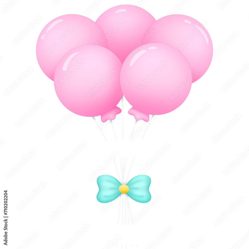 pink balloon with balloons