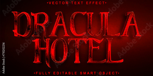 Dracula Hotel Vector Fully Editable Smart Object Text Effect