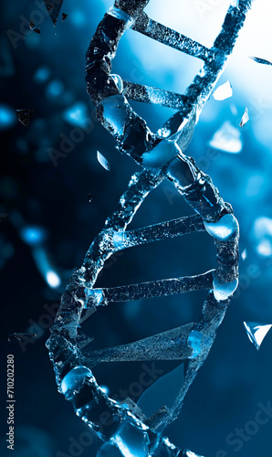 Disease Altered: Unveiling DNA Disruption - A Visual Journey into Genetic Changes, Raising Awareness on Health and Evolution.  photo