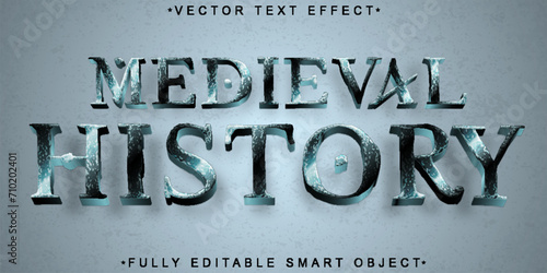 Medieval History Vector Fully Editable Smart Object Text Effect