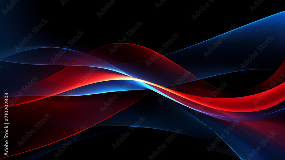 Naklejka premium red and blue abstract digital art background