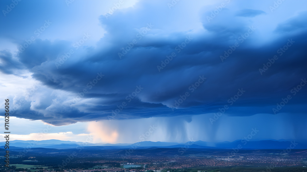 storm in blue sky climate change