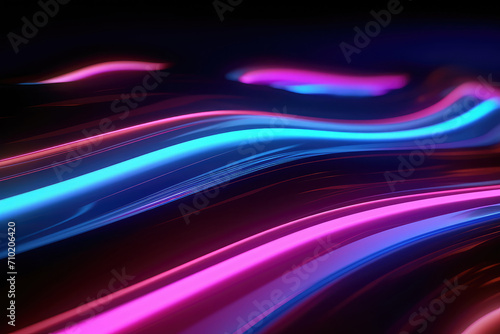 Abstract technology futuristic neon circle glowing blue and pink light. Dynamic translucent soft gradient.