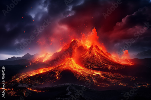 wizard, chinese ink style, amazing epic ancient theme, cinematic, stunning, realising lighting and shading, vivid, vibrant, unreal engine, concept art Volcanic eruptions in Iceland