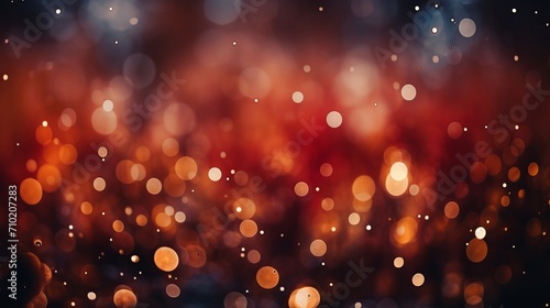 Defocused red glitter bokeh vintage lights on christmas xmas background happy holiday new year