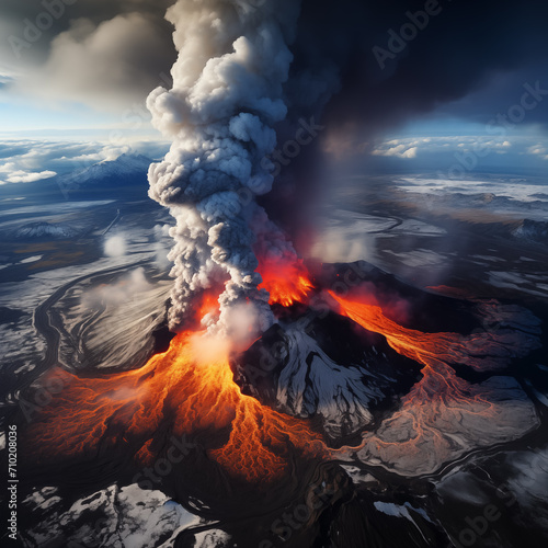A volcano in Iceland near the town of Grindavik erupts
