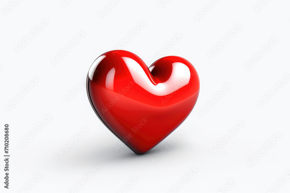 3d realistic red hearts. wedding marriage ceremony and Valentine's Day celebration concept. 3d render illustration.