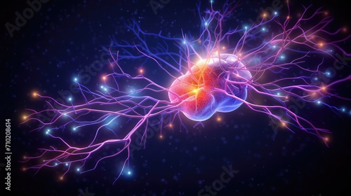 Neuronal network neurons brain Neurofeedback, synapses, neurosciences. Neuroprotection, neuro-oncology, neuronal function and neurotransmission. Meuropathology, neurotherapeutics, and neurotoxicology photo