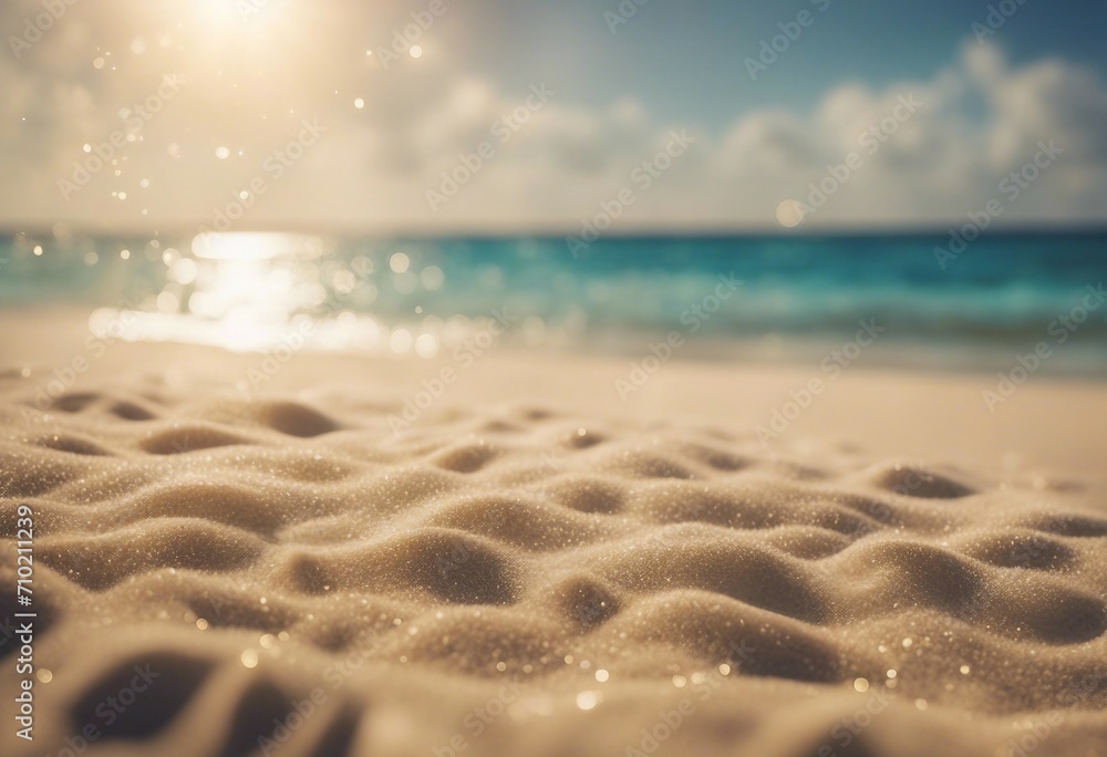 Natural blurred defocused background for concept summer vacation Nature of tropical summer beach wit - obrazy, fototapety, plakaty 