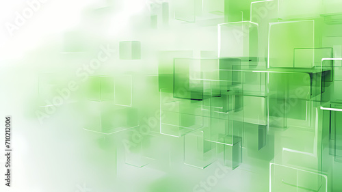 Modern technology oriented abstract background with white and green colors, green is the dominant color photo
