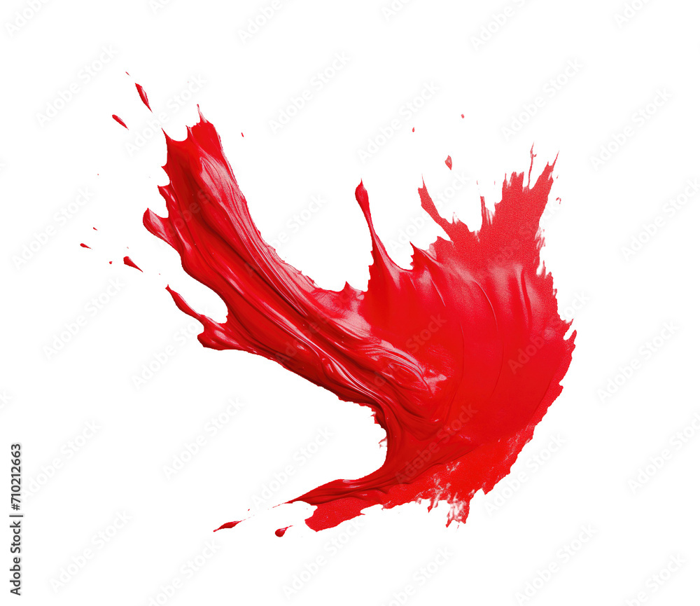 Red smudge smear isolated on transparent background. PNG file, cut out Red smudge smear isolated on transparent background. PNG file, cut out