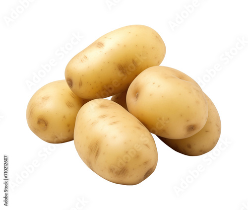 Potatoes isolated on transparent background. PNG file, cut out