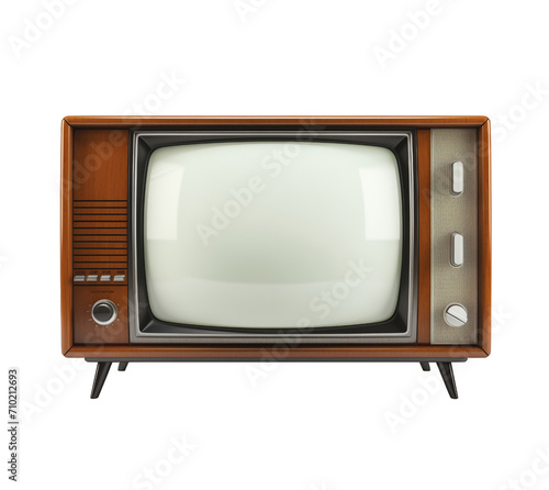 Retro TV isolated on transparent background. PNG file, cut out