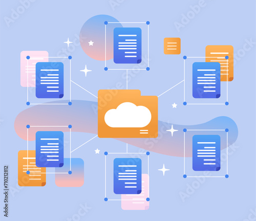 file transfer connection docs information migration access to remote documents concept horizontal photo