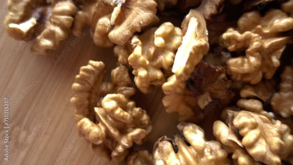 Nuts on wood Background 4K Nuts on wood Background 4K